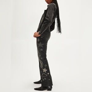 NWT Free People Driftwood Celestial Jumpsuit Black Denim women’s XS S M L XL